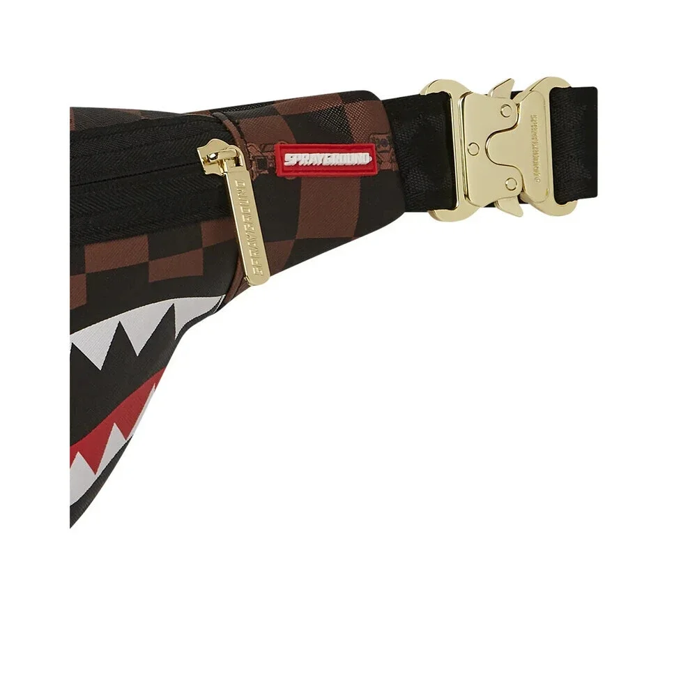 Sprayground Peeking Character Fanny Pack Brown Graphic Crossbody Strap SPR201